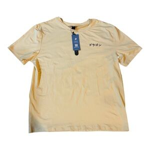 Romwe Sz L Men Graphic Tee shirt Brown